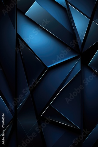 Abstract Geometric Triangular Design in Blue Tones