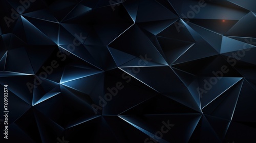 Futuristic Blue Polygonal Mosaic Background