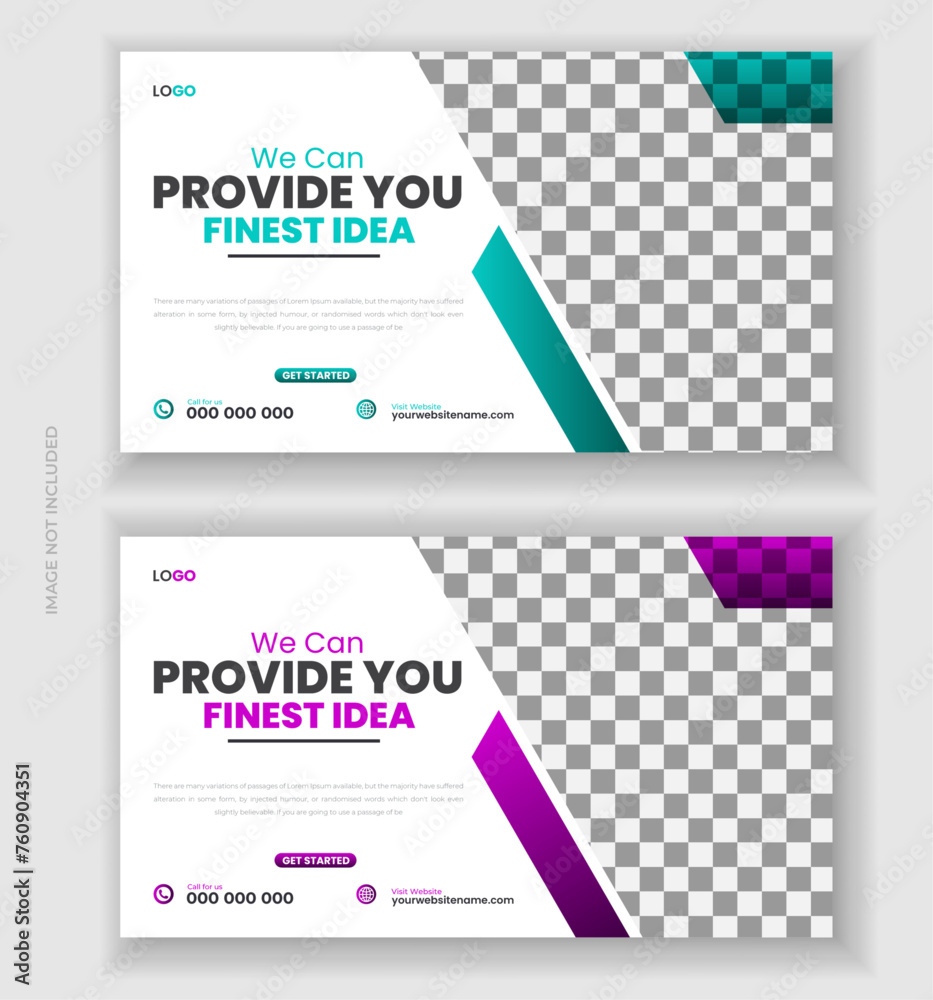 Creative Corporate Business youtube thumbnail and web banner design template