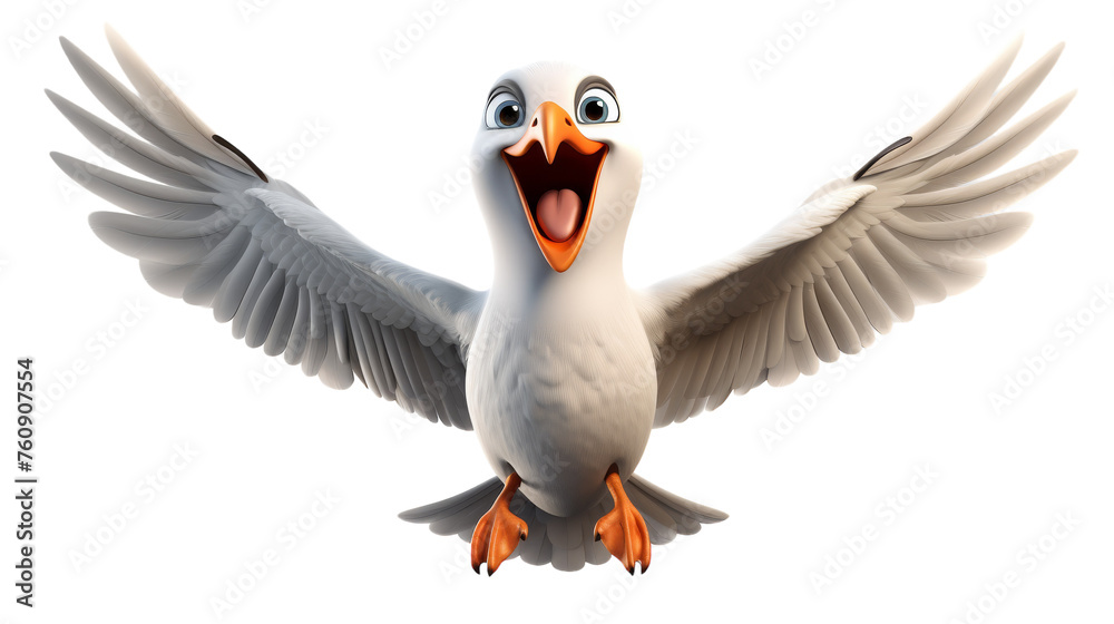 A stunning white bird gracefully spreads its wings wide open in flight A stunning white bird gracefully spreads its wings wide open in flight