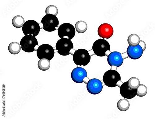 Metamitron herbicide molecule.