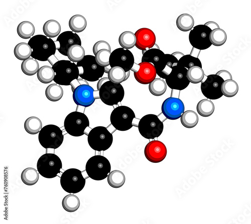 MDMB-CHMICA designer drug molecule. photo