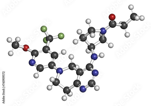 Leniolisib drug molecule.