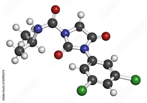 Fototapeta Naklejka Na Ścianę i Meble -  Iprodione fungicide molecule.