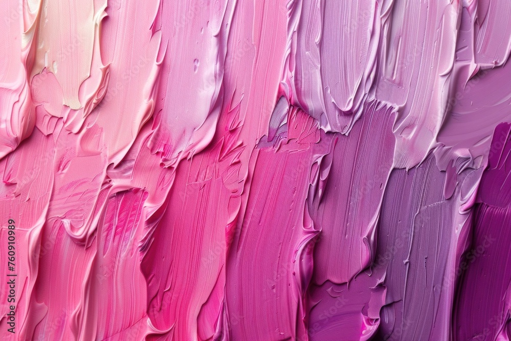 Hot Pink to Soft Pink Paint Brush Stroke Transition - obrazy, fototapety, plakaty 