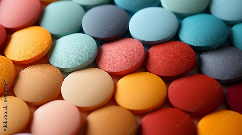 Multicolored Pills Close Up Shot Multicolored Pills Close Up Shot