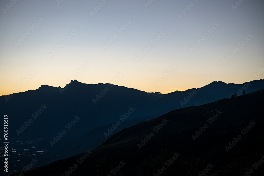 Fototapeta premium sunset in the mountains