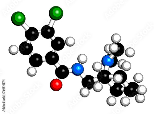 AH-7921 opioid analgesic drug molecule.