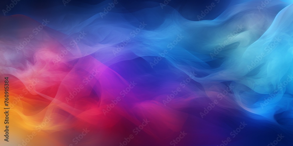 Vibrant Colored Smoke Against Black Background