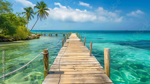 wooden pier in tropical paradise © Laura
