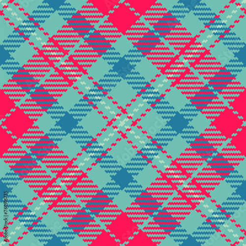 Tartan plaid textile of fabric pattern seamless with a check background texture vector.