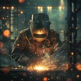 male welder working in a factory