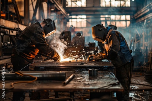 male welder working in a factory © Андрей Трубицын