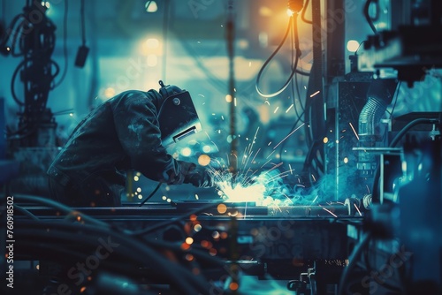 male welder working in a factory