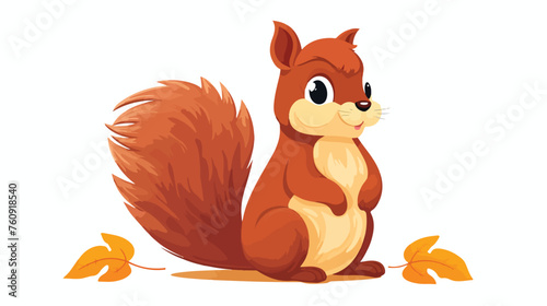 Cute squirrel with a nut illustration perfect for a