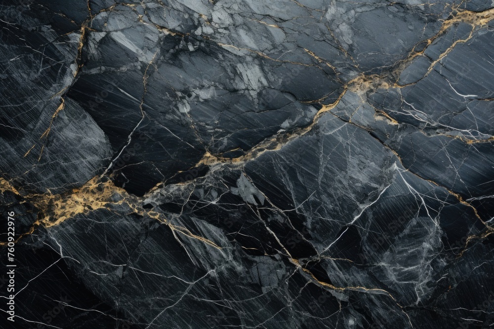 Luxurious Black Marble with Gold Veins Texture