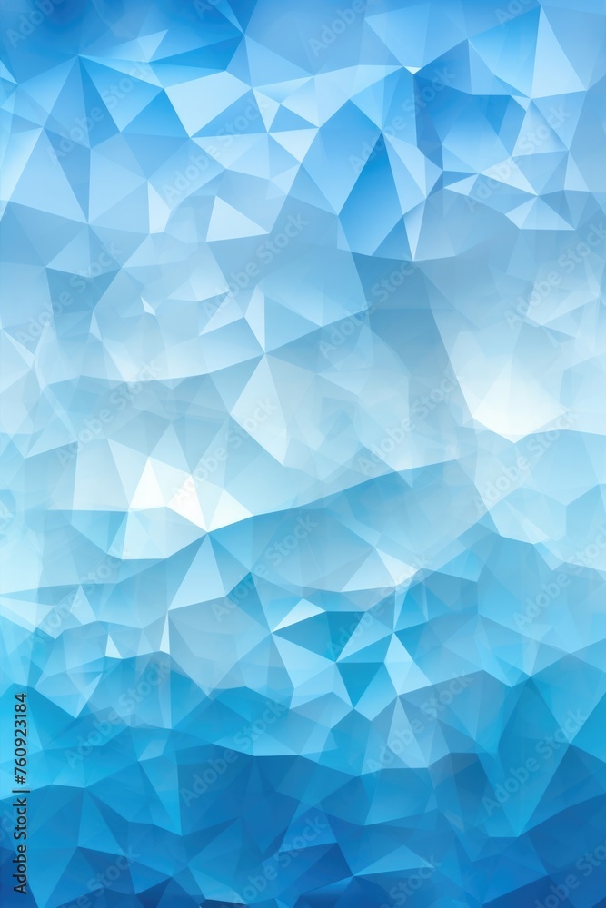 Calm Crystal Waters: Blue Polygonal Abstract Background