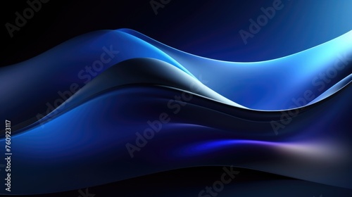 Smooth Blue Waves Abstract Background