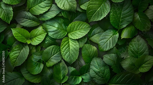 lush green foliage texture  showcasing detailed leaves and vibrant colors