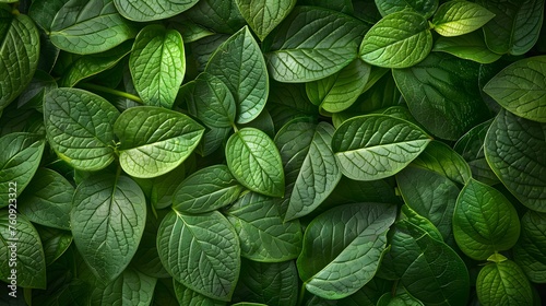 A nature background featuring an abstract green leaf texture.