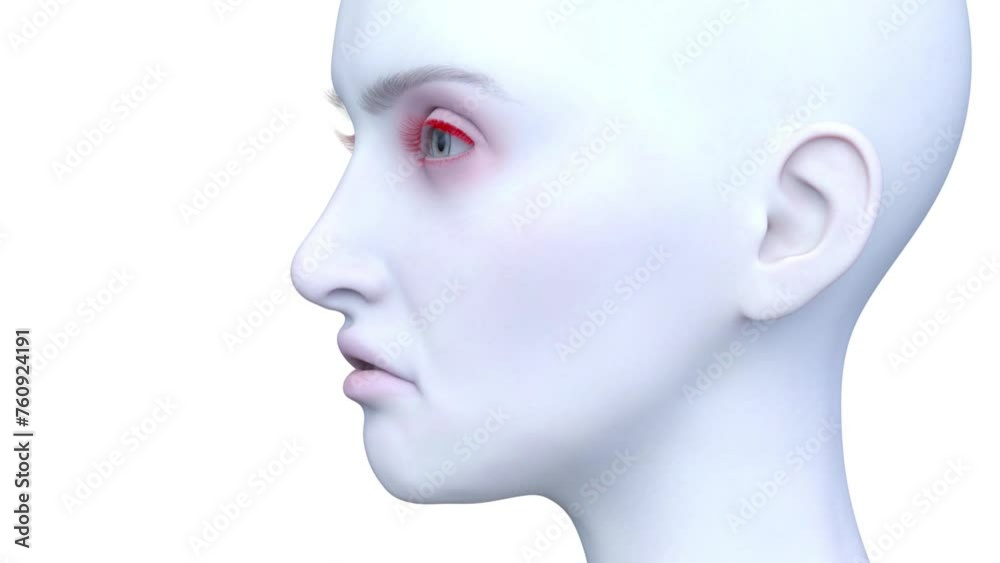 女性の顔アップ 3DCGレンダリング 女性の顔アップ 3DCGレンダリング