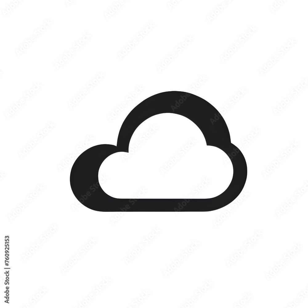 Cloud computing icon on white background Cloud computing icon on white background