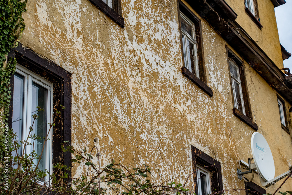 Schäden durch Efeu an der Hauswand