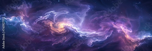 Abstract cosmic backdrop in purple and blue