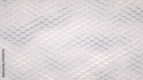 Abstract background from white hexagons