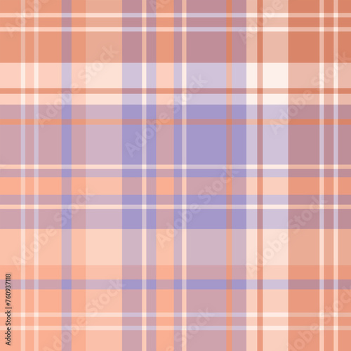 Seamless pattern in violet and peach color for plaid, fabric, textile, clothes, tablecloth and other things. Vector image.