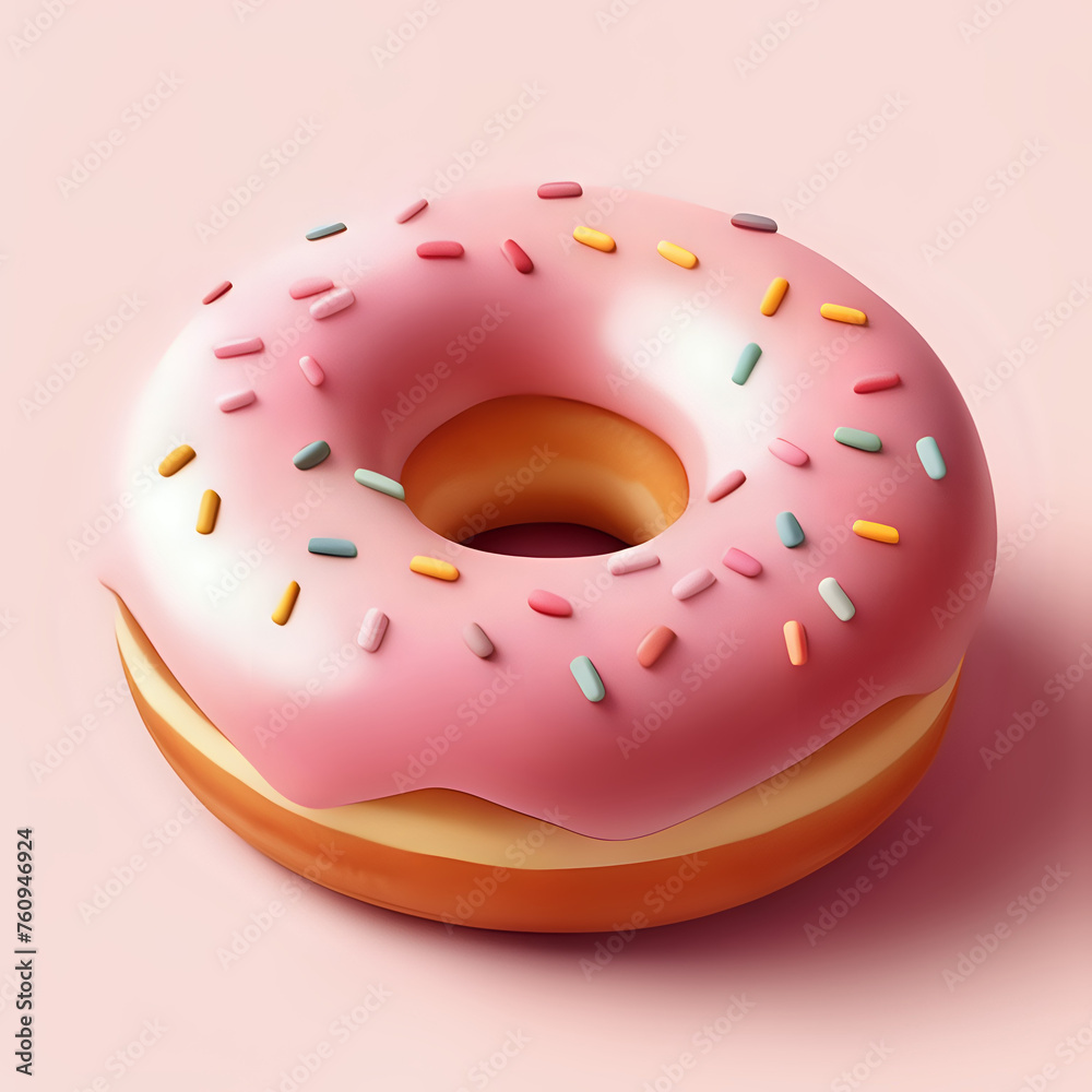Donuts in kawaii style - generated by ai Donuts in kawaii style - generated by ai