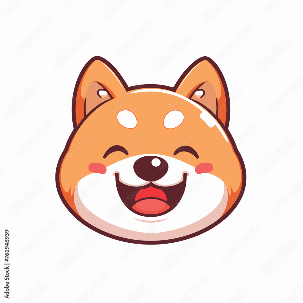 free vector cute shiba inu face with happy emotions free vector cute shiba inu face with happy emotions
