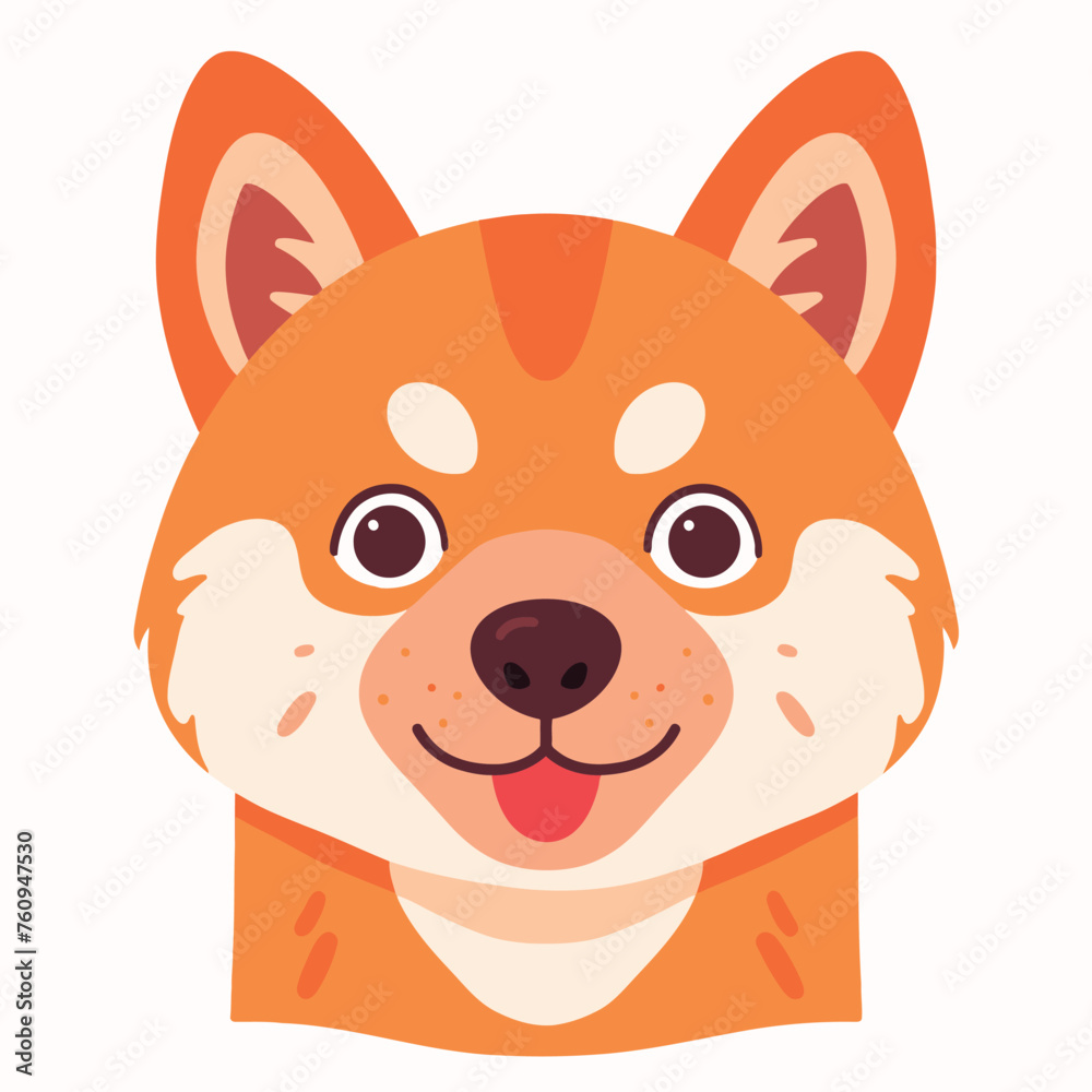 free vector cute shiba inu face with happy emotions free vector cute shiba inu face with happy emotions
