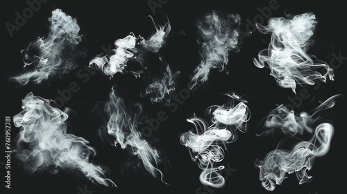 Smoke and Dust Effects Overlays Illustration, Artistic Elements for Digital Design