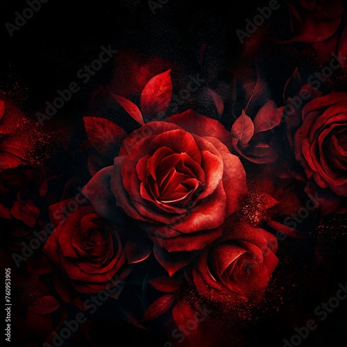 red roses background