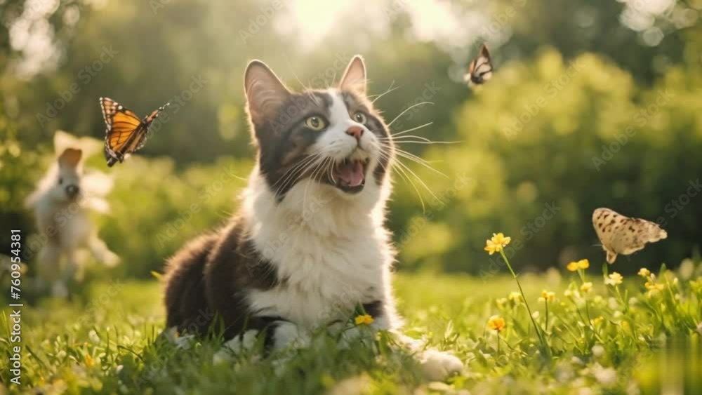 cat in the grass