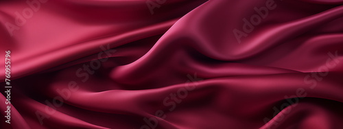 Velvety Red Fabric Folds with Luxurious Texture