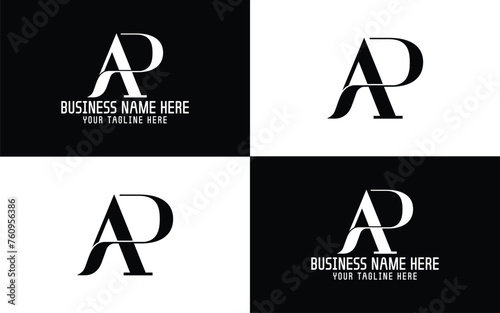 Letter AP Logo Design or Monogram Design Template Vector