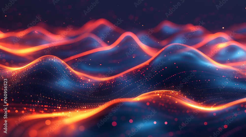 A mesmerizing abstract wireframe futuristic dark blue background, featuring dynamic shapes and vibrant colors, perfect for modern design projects and sci-fi concepts A mesmerizing abstract wireframe futuristic dark blue background, featuring dynamic shapes and vibrant colors, perfect for modern design projects and sci-fi concepts