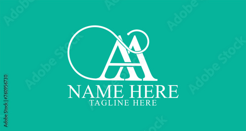 Luxury Elegant AA monogram logo design icon full editable vector template