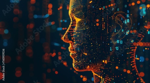 Digital Genesis: The Advent of Singularity, Artificial Intelligence Concept. Generative AI. 
