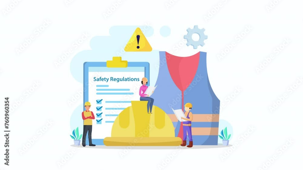 OSHA - Occupational Safety and Health Administration for business and organization. 2d video animation 4k clip OSHA - Occupational Safety and Health Administration for business and organization. 2d video animation 4k clip