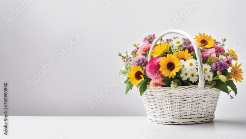 bouquet of tulips in a basket © علي أبو أحمد