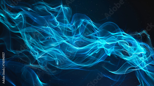 Abstract blue pattern on a dark background. Clean blue geometric background. Wave background with blue digital effect.