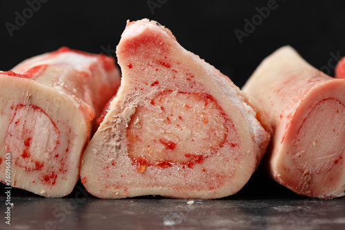 Raw Marrow bone beef for making broth
