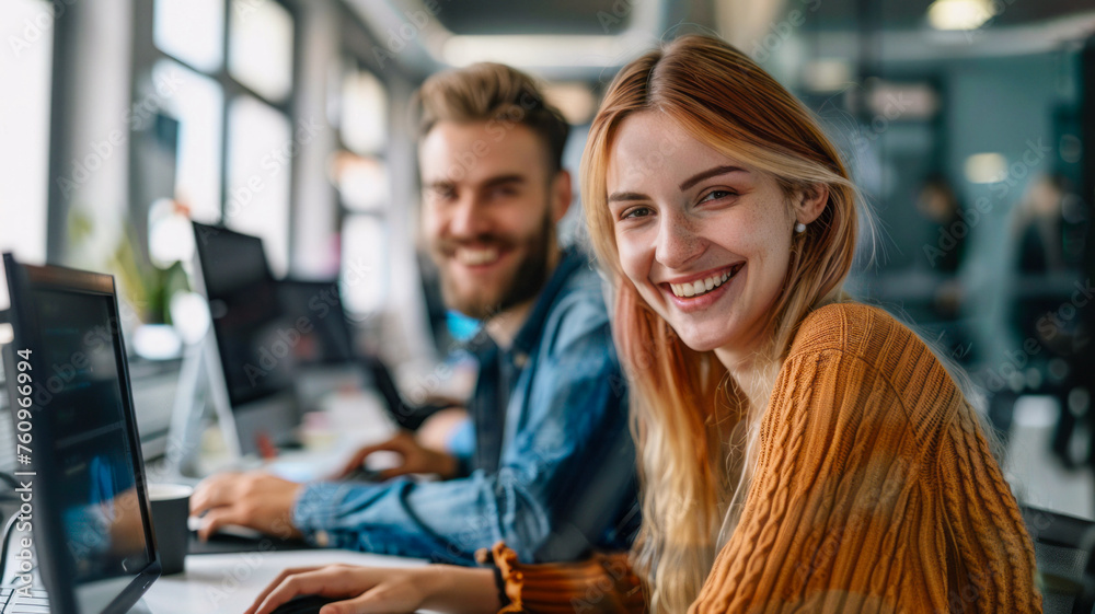 Business professionals diligently typing on their laptops at office desks, focused and dedicated to their work tasks.
Business professionals diligently typing on their laptops at office desks, focused and dedicated to their work tasks.