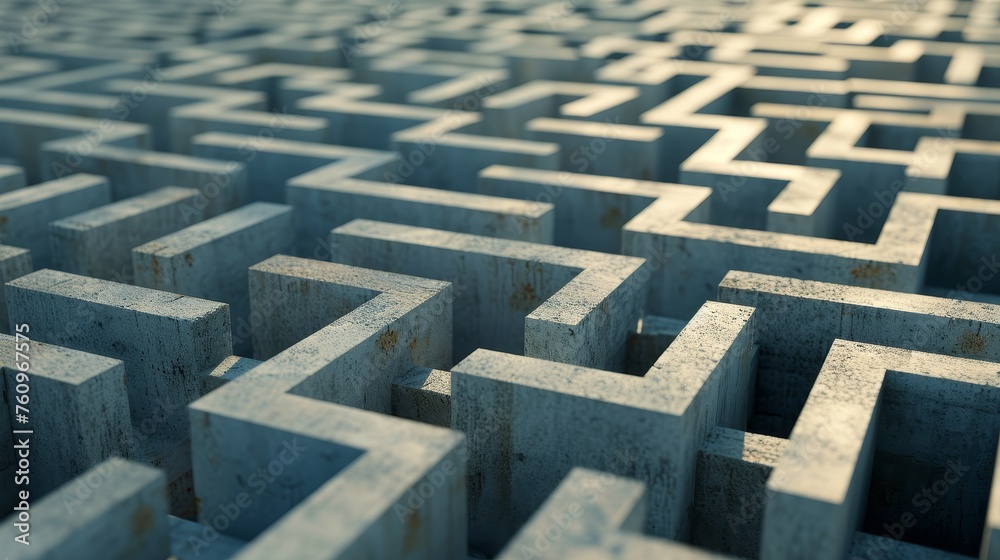 A D maze symbolizing problem-solving in the business world AI generated illustration A D maze symbolizing problem-solving in the business world AI generated illustration