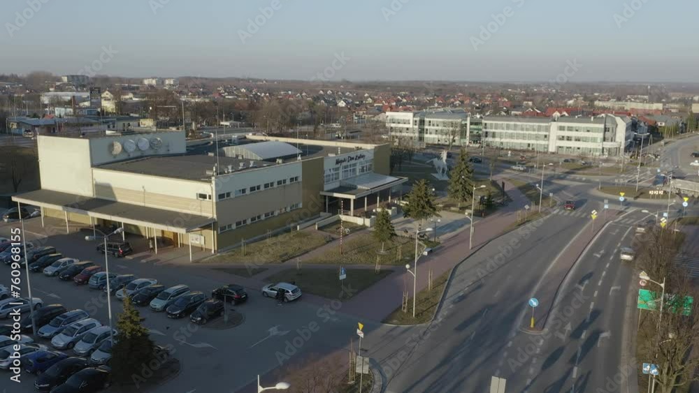 Beautiful Council Downtown Opoczno Aerial View Poland Beautiful Council Downtown Opoczno Aerial View Poland