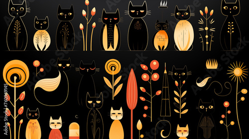 Simple Cat Illustration Collection
