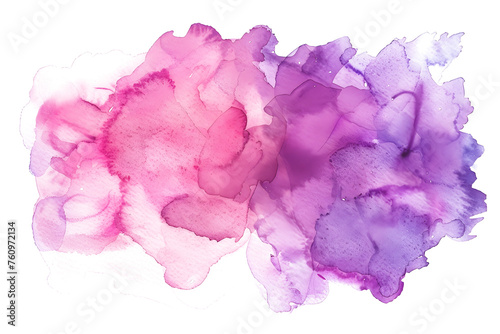 Pink and purple watercolor blotch pattern on white background.